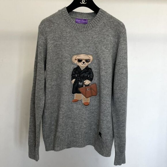 Polo Ralph Lauren Sweaters - Polo Ralph Lauren Gray Sweater with Bear Design